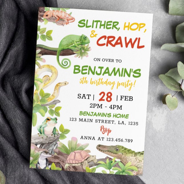 Nature Reptile Birthday Invitation (Creator Uploaded)