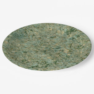 Nature Rock Photo Geology Green Texture Paper Plate