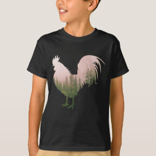 NATURE ROOSTER CHICKEN FOREST STYLE T-Shirt