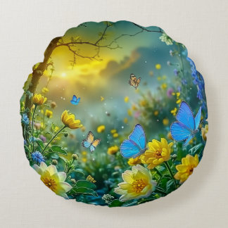 nature round pillow