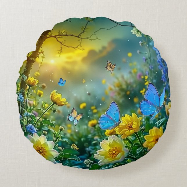 nature round pillow (Front)