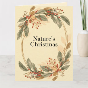 Nature’s Christmas – Minimal Botanical Holiday Card