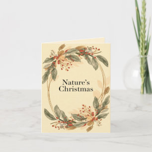 Nature’s Christmas – Minimal Botanical Holiday Card