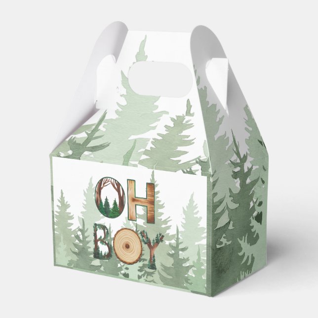 Nature’s Expression: Oh Boy Baby Shower Favor Box (Front Side)