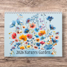 Nature’s Garden 2026 Wall Calendar