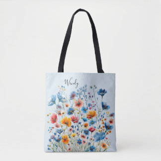 Nature’s Garden Personalized Tote Bag