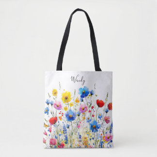 Nature’s Garden Personalized Tote Bag