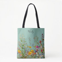 Nature’s Garden Personalized Tote Bag