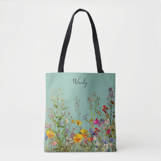 Nature’s Garden Personalized Tote Bag