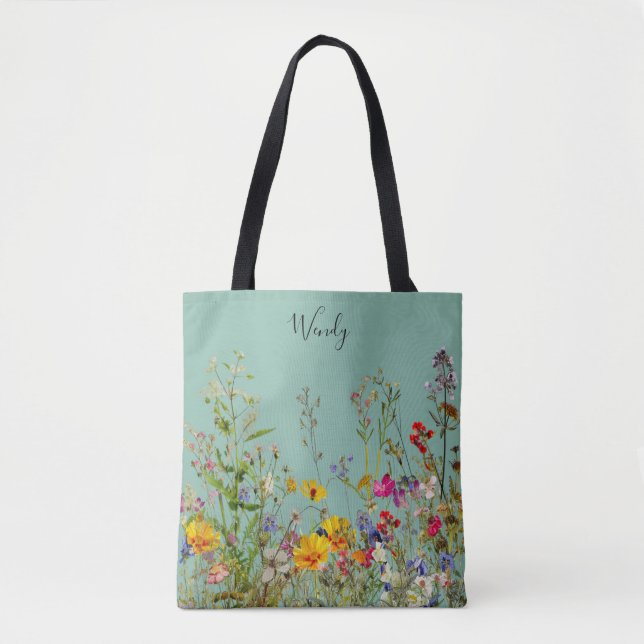 Nature’s Garden Personalized Tote Bag (Front)