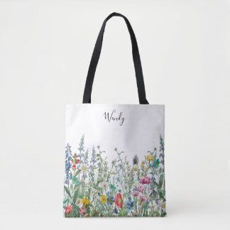 Nature’s Garden Personalized Tote Bag