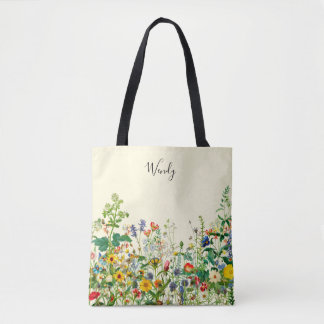 Nature’s Garden Personalized Tote Bag