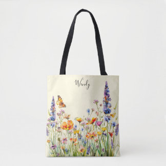 Nature’s Garden Personalized Tote Bag