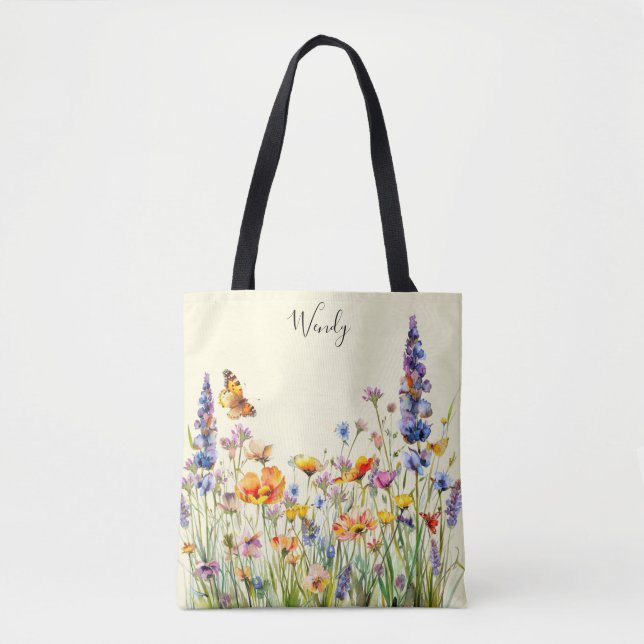 Nature’s Garden Personalized Tote Bag (Front)