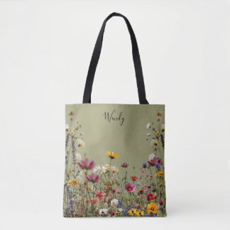 Nature’s Garden Personalized Tote Bag