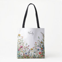 Nature’s Garden Personalized Tote Bag