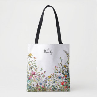 Nature’s Garden Personalized Tote Bag