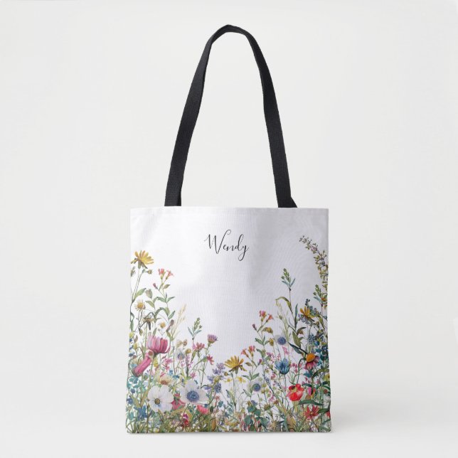 Nature’s Garden Personalized Tote Bag (Front)