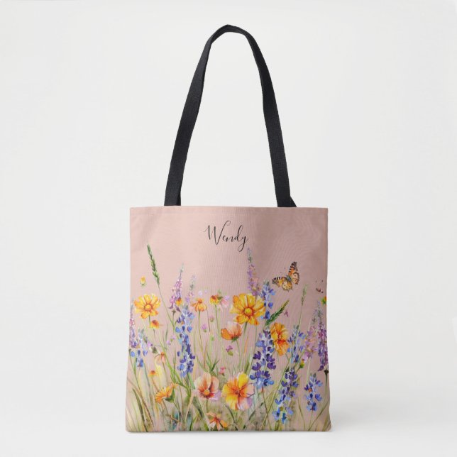 Nature’s Garden Personalized Tote Bag (Front)