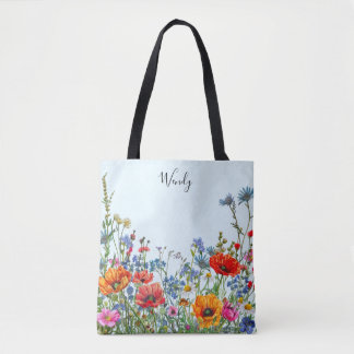 Nature’s Garden Personalized Tote Bag