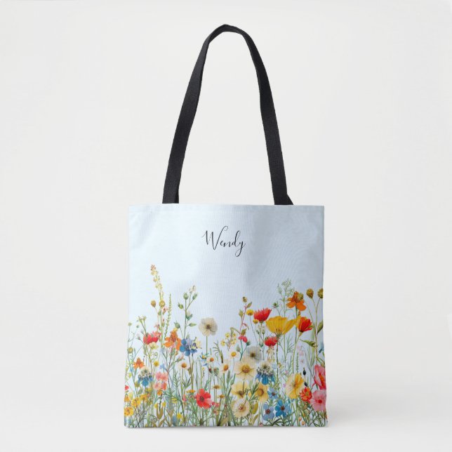 Nature’s Garden Personalized Tote Bag (Front)