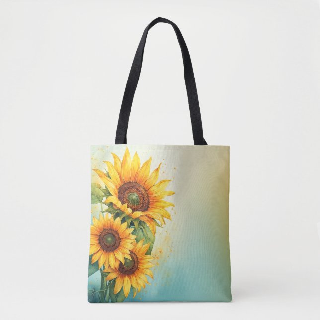 Nature’s Glow Sunflower Tote Bag (Front)