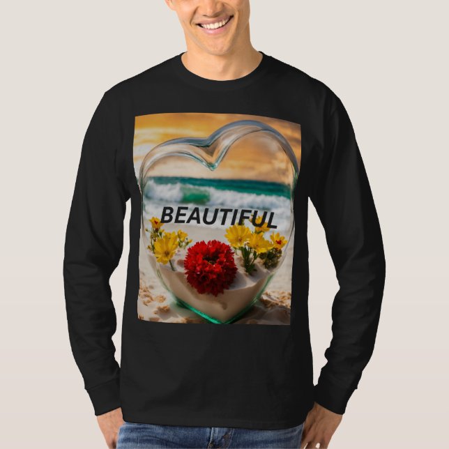 Nature’s Heartbeat – Basic Long Sleeve T-Shirt wit (Front)