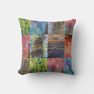 Nature’s Palette – Vibrant Ocean-Inspired Art Throw Pillow