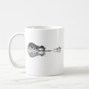 Nature’s Song: Forest Landscape Guitar Art Coffee Mug