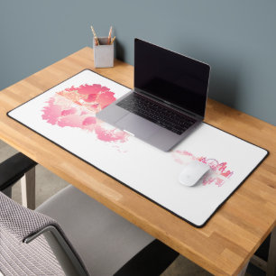 Nature’s Song: Forest Landscape Guitar Art Desk Mat