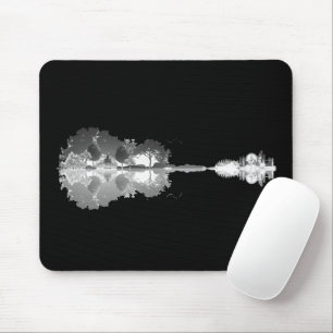 Nature’s Song: Forest Landscape Guitar Art Mouse Pad