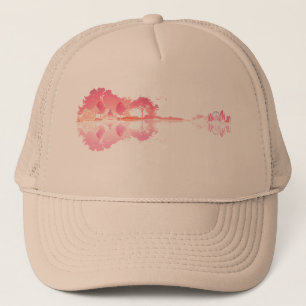 Nature’s Song: Forest Landscape Guitar Art Trucker Hat