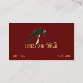 Nature sauvage BlackBirds Raven Carte de visite