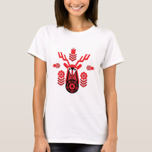 Nature scandinave Cerf Art T-shirt Throw Pi