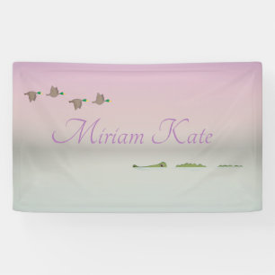 Nature Scene (ducks, gator) Banner