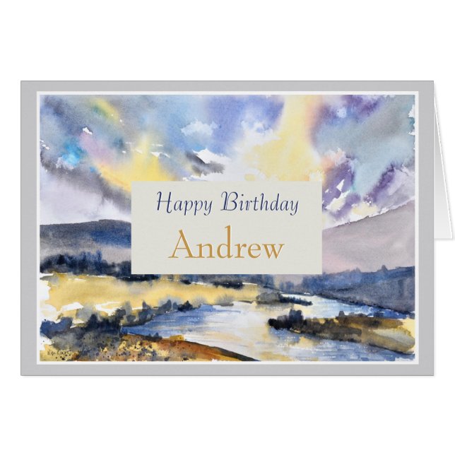 Nature Scene Joyeux Anniversaire Personnaliser la  (Devant horizontal)