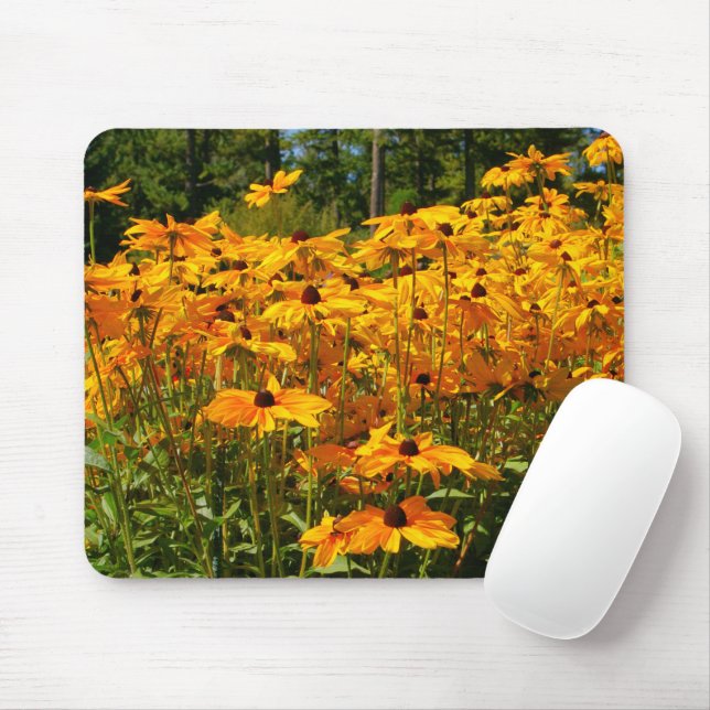 Nature scene, wildflowers, gold yellow flowers, mouse pad (With Mouse)