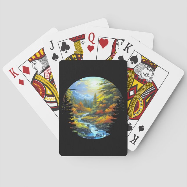 Nature scenery playing cards (Back)