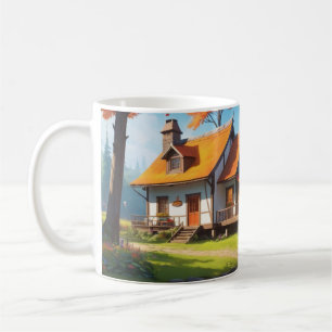 Nature Scenery with A Cottage Besides Lake-5656 Coffee Mug