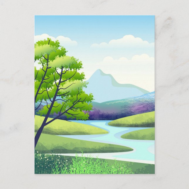 Nature Scenery with River Postcard (Front)