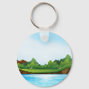 Nature Scenery with River Tank-22805 Keychain