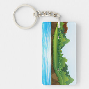 Nature Scenery with River Tank-22805 Keychain