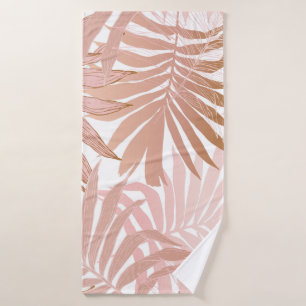 Nature seamless pattern. Hand drawn abstract tropi Bath Towel