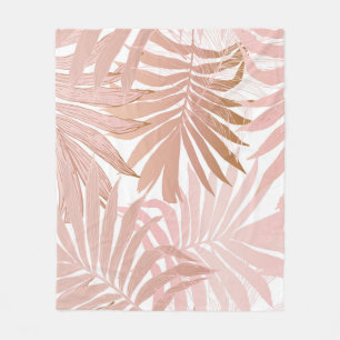 Nature seamless pattern. Hand drawn abstract tropi Fleece Blanket