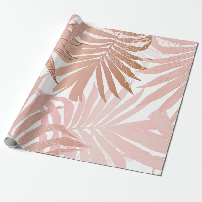 Nature seamless pattern. Hand drawn abstract tropi Wrapping Paper (Unrolled)