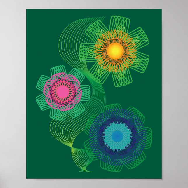 Nature Shapes and Lines Patterns  Poster (Front)