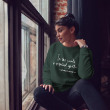 Nature Simple Flower and Quote Cozy Green Women's