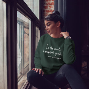 Nature Simple Flower and Quote Cozy Green Women's Sweatshirt