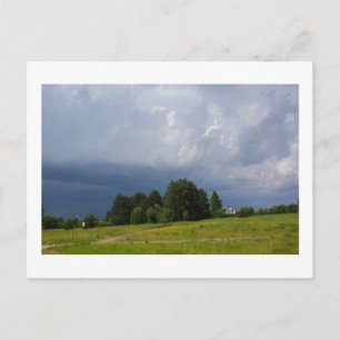 Nature Sky Landscape Rural Scenery Village Belarus Postcard