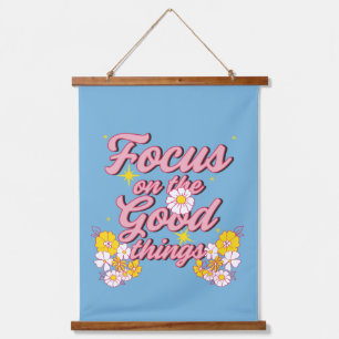 Nature Soul Slogan Focus on the Good Things Hanging Tapestry